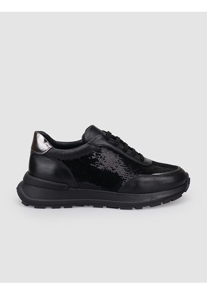 Gri Kadın Deri Sneaker 124769