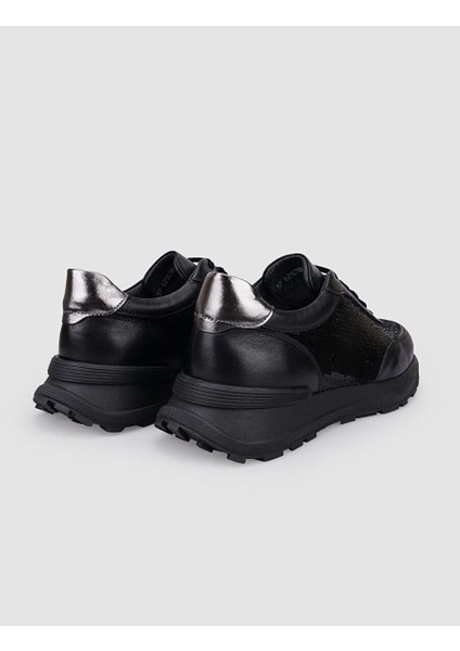 Gri Kadın Deri Sneaker 124769