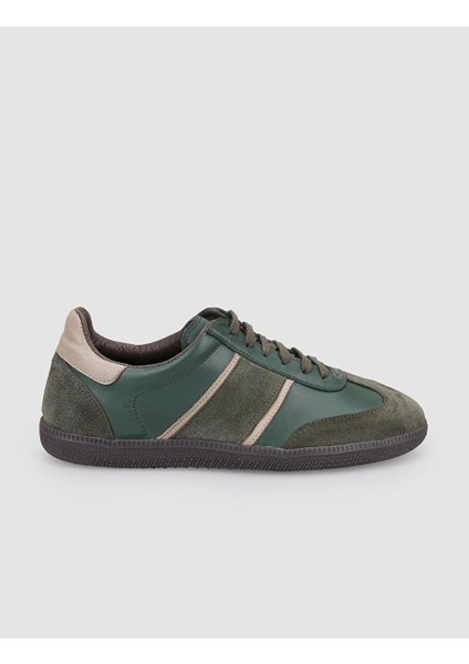 %100 Hakiki Deri Haki Bağcıklı Kadın Sneaker