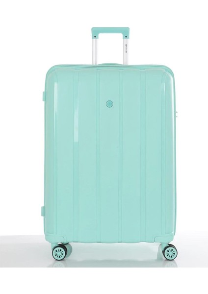 V305 Ultra Hafif Plastik Materyal Polipropilen Büyük Boy Valiz - Su Yeşili modelleri