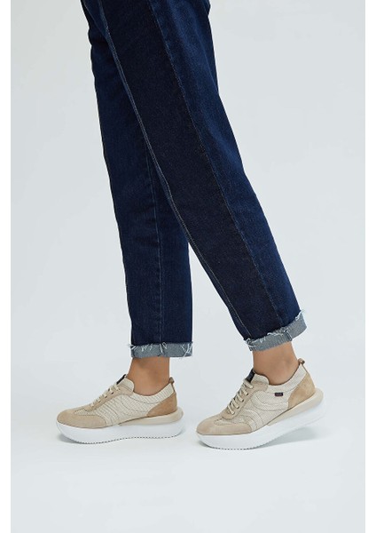 Kadın Deri & Tekstil Fildişi Sneakers & Spor Ayakkabı modelleri