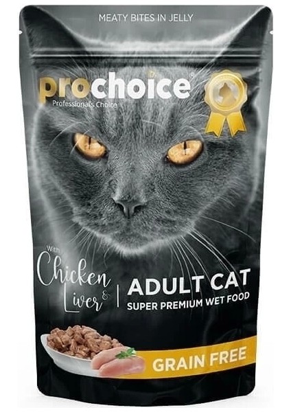 Pro Choice Tahılsız Tavuk ve Ciğerli Yetişkin Konserve Kedi Maması 85 gr