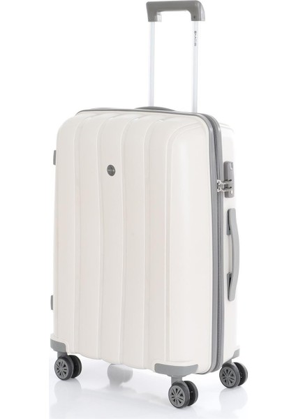 V305 Ultra Hafif Plastik Materyal Polipropilen Büyük Boy Valiz- Kemik Gri fiyatları