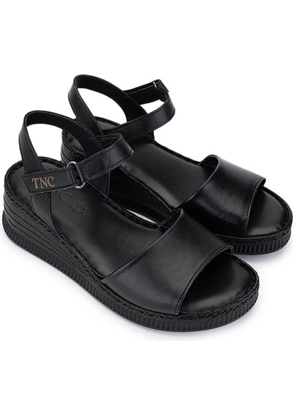 Kadın Hakiki Deri Siyah Deri Comfort Sandalet fiyatları