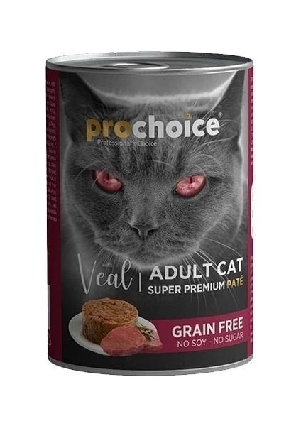 Pro Choice Adult Dana Etli Ezme Yetişkin Konserve Kedi Maması 400 gr