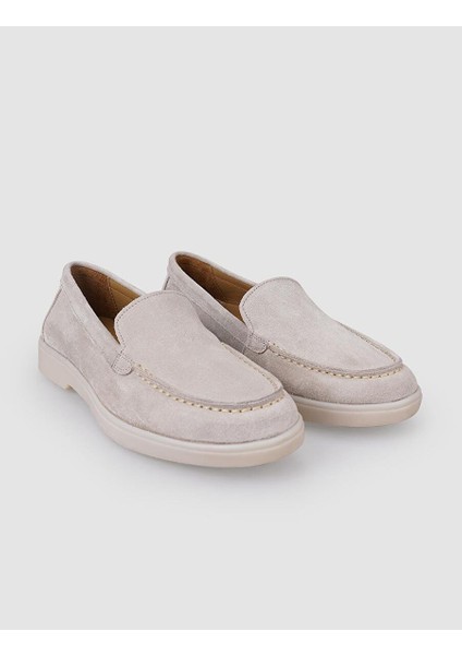 %100 Hakiki Deri Bej Süet Kadın Loafer fiyatları