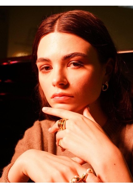 Bery Vintage Büyük Yüzük Gold modelleri