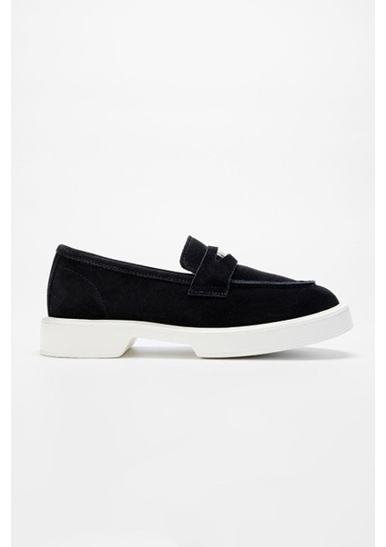 Siyah Kadın Süet Loafer 902 5054 Bn Ayk SK23/24