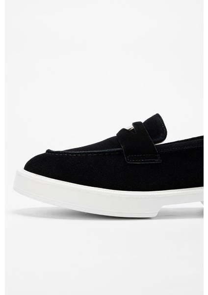 Siyah Kadın Süet Loafer 902 5054 Bn Ayk SK23/24