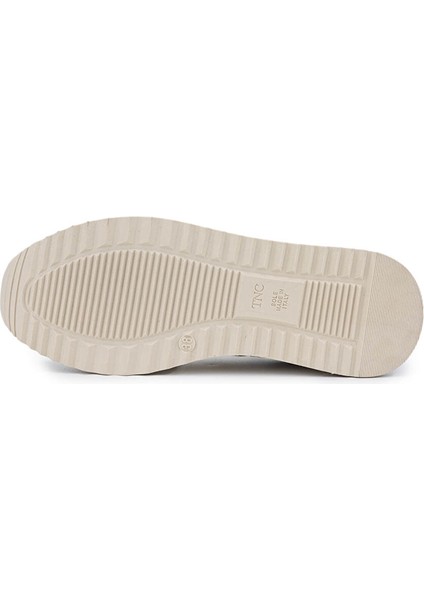 Bej-Gri Kadın Deri Sneaker 923 TCSR-072-1 Bn Ayk SK24-25