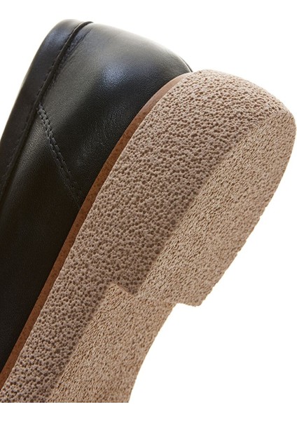 Pura Kadın Siyah Hakiki Deri Loafer Ayakkabı fırsatları