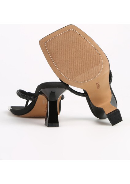 Siyah Kadın Topuklu Sandalet Joan - Mıd Thong Sandal fırsatları