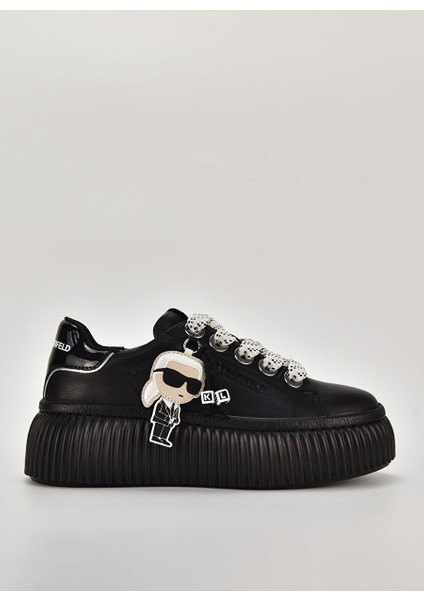 Siyah Kadın Deri Sneaker KL42376N000