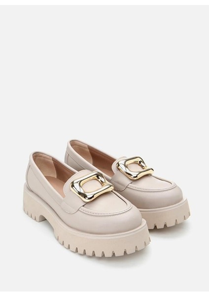 Kadın Bej Tokalı Günlük Loafer fiyatları