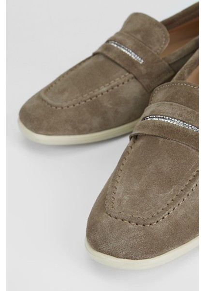Siyah Kadın Süet Loafer 902 4041 Bn Ayk SK23/24