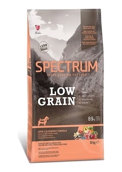 Spectrum Düşük Tahıllı Kuzulu ve Yaban Mersinli Küçük Irk Yetişkin Köpek Maması 8 kg