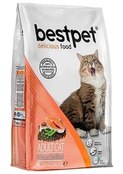 Bestpet Somonlu Kısırlaştırılmış Yetişkin Kedi Maması 15 kg