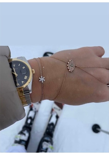 Kar Tanesi Pırlantalı Bileklik
