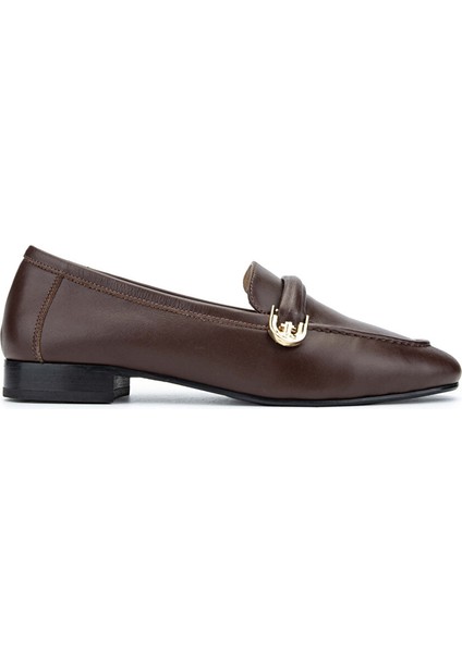 Bej Kadın Deri Loafer 775 5406 Bn Ayk Y24