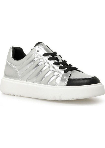 Gümüş Kadın Deri Sneaker Semmey 3pr