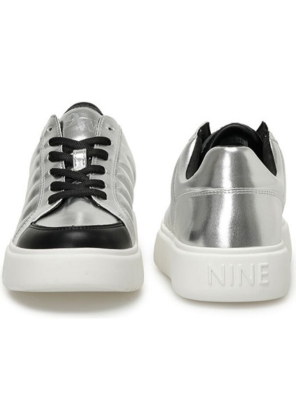 Gümüş Kadın Deri Sneaker Semmey 3pr
