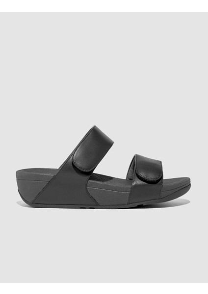 Lulu Adjustable Fv6 Hakiki Deri Siyah Kadın Terlik