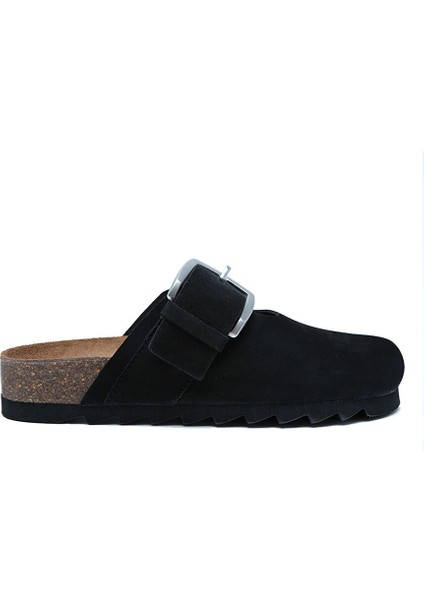 14444 Ch-Kifidis Soft Step Kadın Süet Deri Sabo Mantar Terlik 36-41