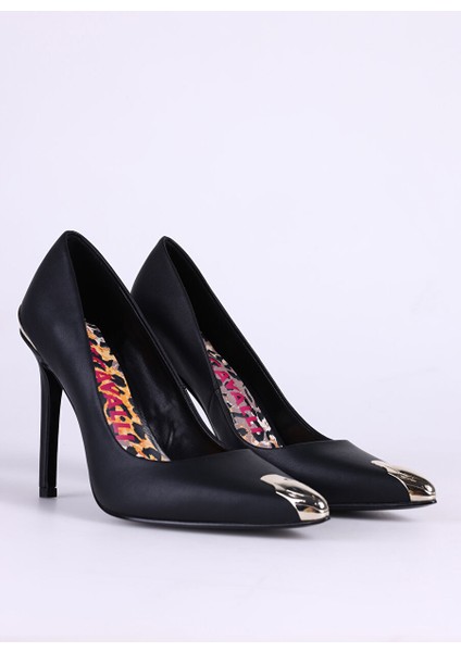 Siyah Kadın Deri Stiletto Fondo Alysha Dıs. W2F Shoes indirimleri