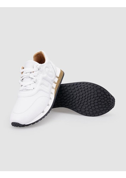 Beyaz Kadın Deri Sneaker 126080 fırsatları