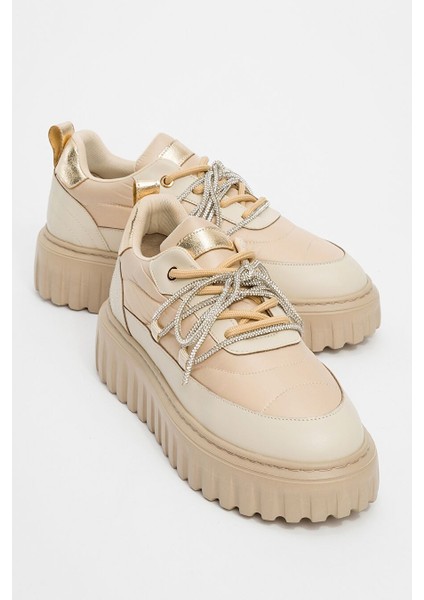 Beyaz-Gümüş Kadın Sneaker 223-2405
