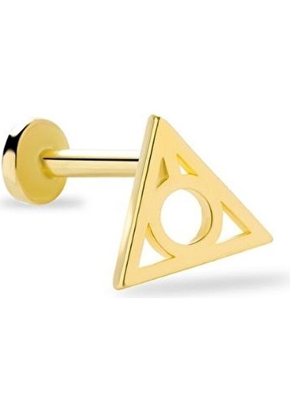 Deathly Hallow 14 Ayar Altın Tragus Piercing