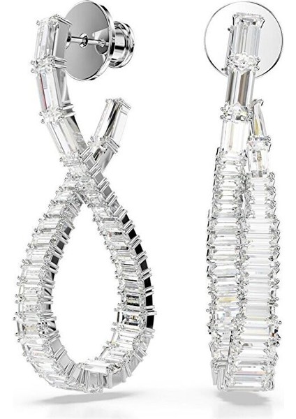 5677628 Swarovski Küpe Hyperbola:pe Hoop L Twıst Whıte/rhs