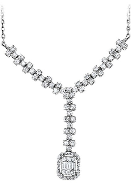 0.58 Karat Baget Taşlı Pırlanta Kolye fırsatları