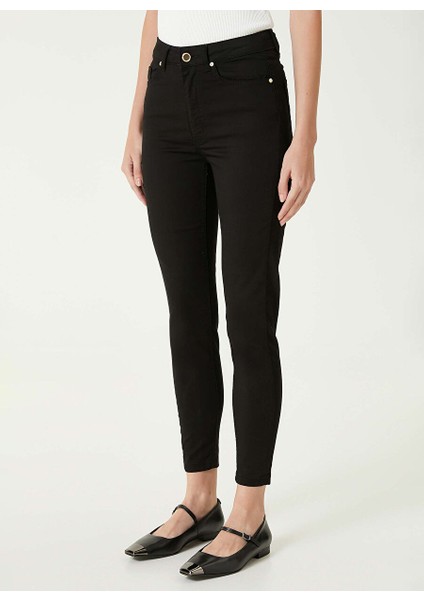 Siyah Kadın Skinny Fit Düz Pantolon 1093026 modelleri