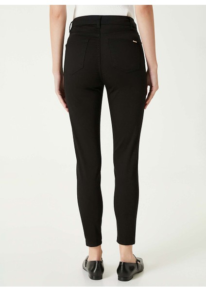 Siyah Kadın Skinny Fit Düz Pantolon 1093026 indirimleri