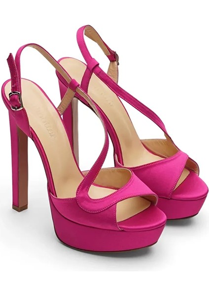 Eleanor Saten Platform Topuklu Ayakkabı