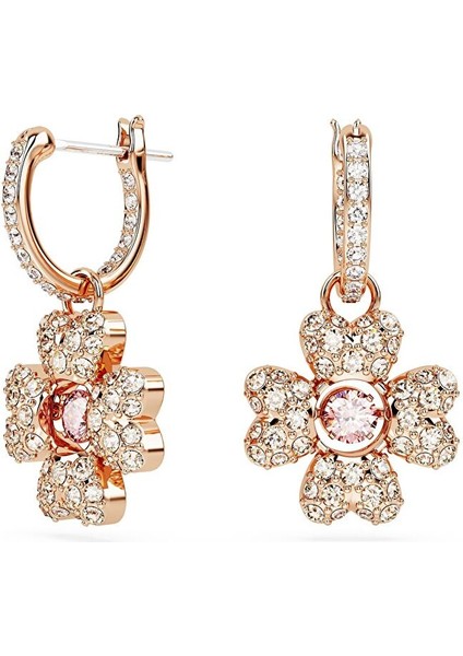 5674212 Swarovski Küpe Idyllia:pe Mn Hoop Cz Clover Silk/ros