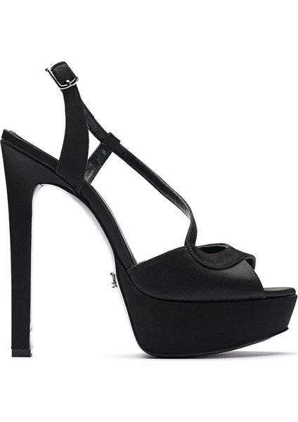Eleanor Saten Platform Topuklu Ayakkabı