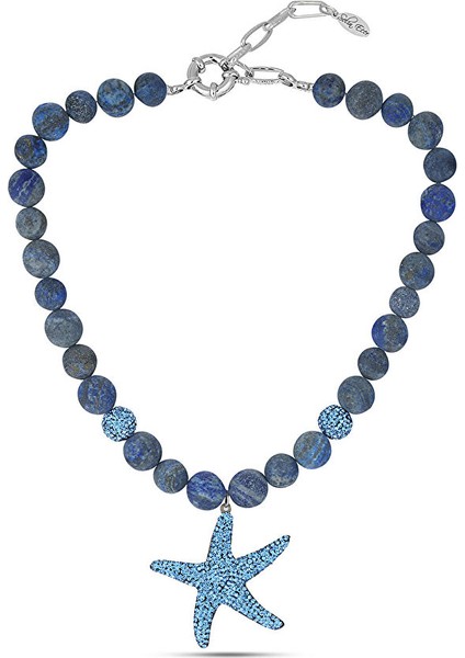 Light Sapphire Blue Sea Star Kolye