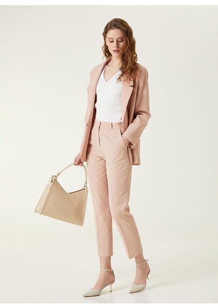 Ten Kadın Regular Fit Keten Ceket 1090850