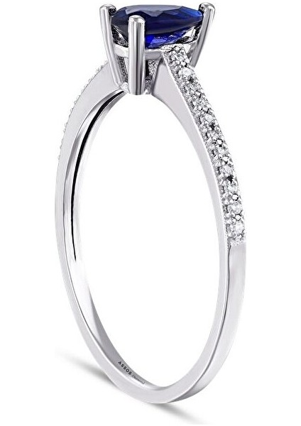 0.07 Karat Safir Taşlı Pırlanta Yüzük