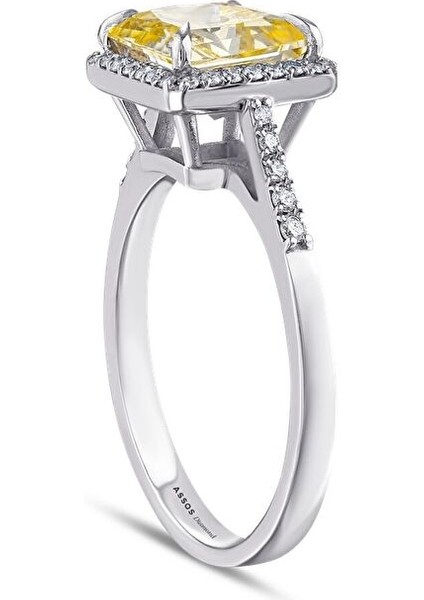 Sarı Topaz Taşlı Pırlanta Yüzük fiyatları