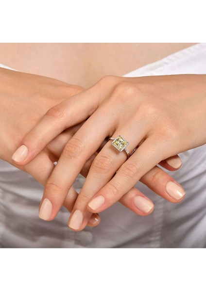 Sarı Topaz Taşlı Pırlanta Yüzük modelleri