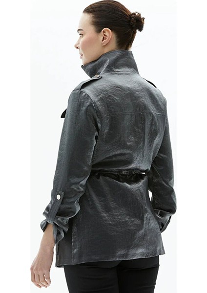 Gri Kadın Trençkot 23YSL9249 fırsatları