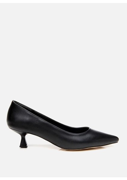 Kadın Siyah Kısa Topuklu Stiletto