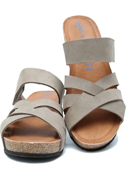 K14107 Kifidis Soft Step Kadın Dolgu Topuklu Mantar Terlik 36-41