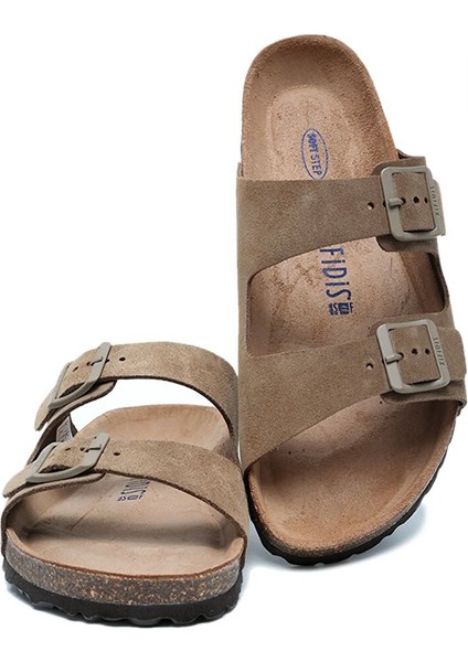 K14943 Kifidis Soft Step Kadın Çift Bantlı Mantar Terlik 36-41