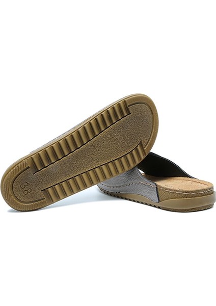SIB213622 Kifidis-Natura Kadın Tek Bantlı Anatomik Deri Terlik 36-41