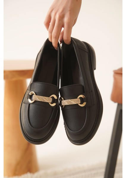 Lance Premium Kadın Siyah Loafer