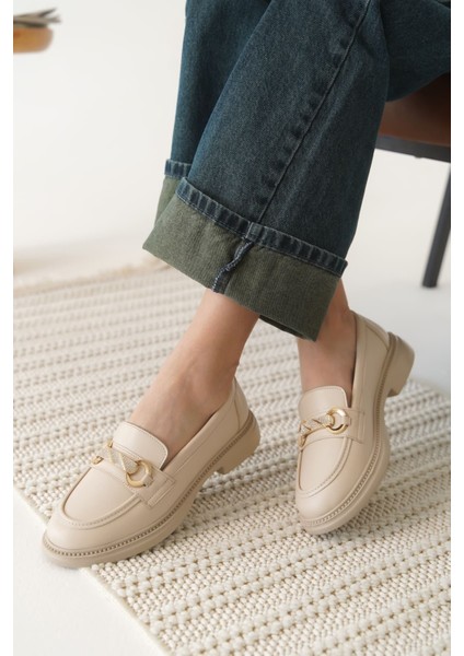 Lance Premium Kadın Bej Loafer fiyatları